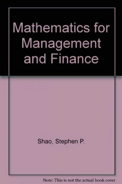 Mathematics for management and finance